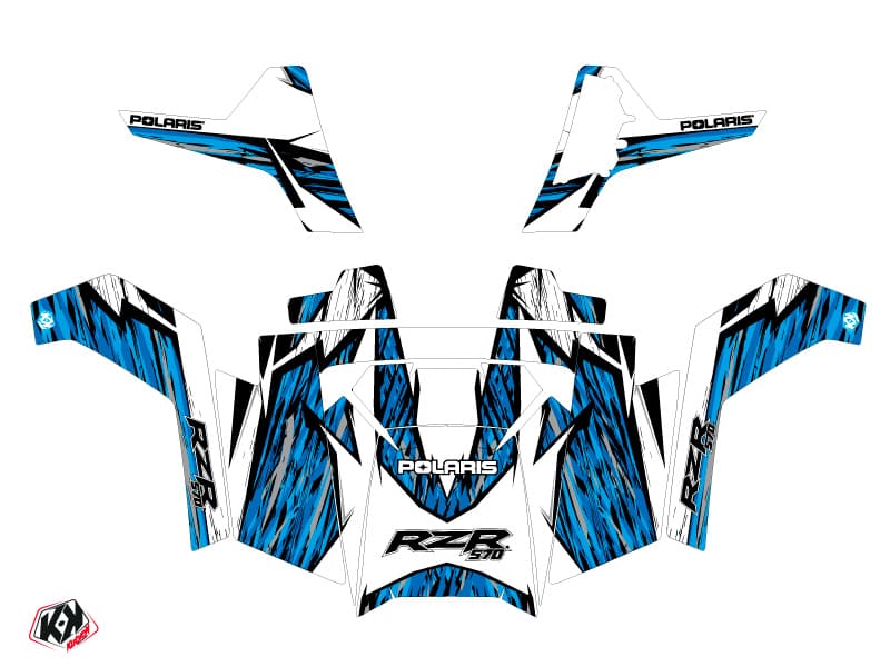 kit graphique ssv polaris rzr 570 jungle bleu | Polaris | Kutvek - View 2