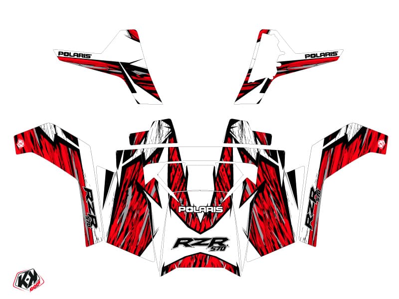 Kit graphique SSV Jungle Polaris RZR 570 Rouge | Polaris | Kutvek - View 2