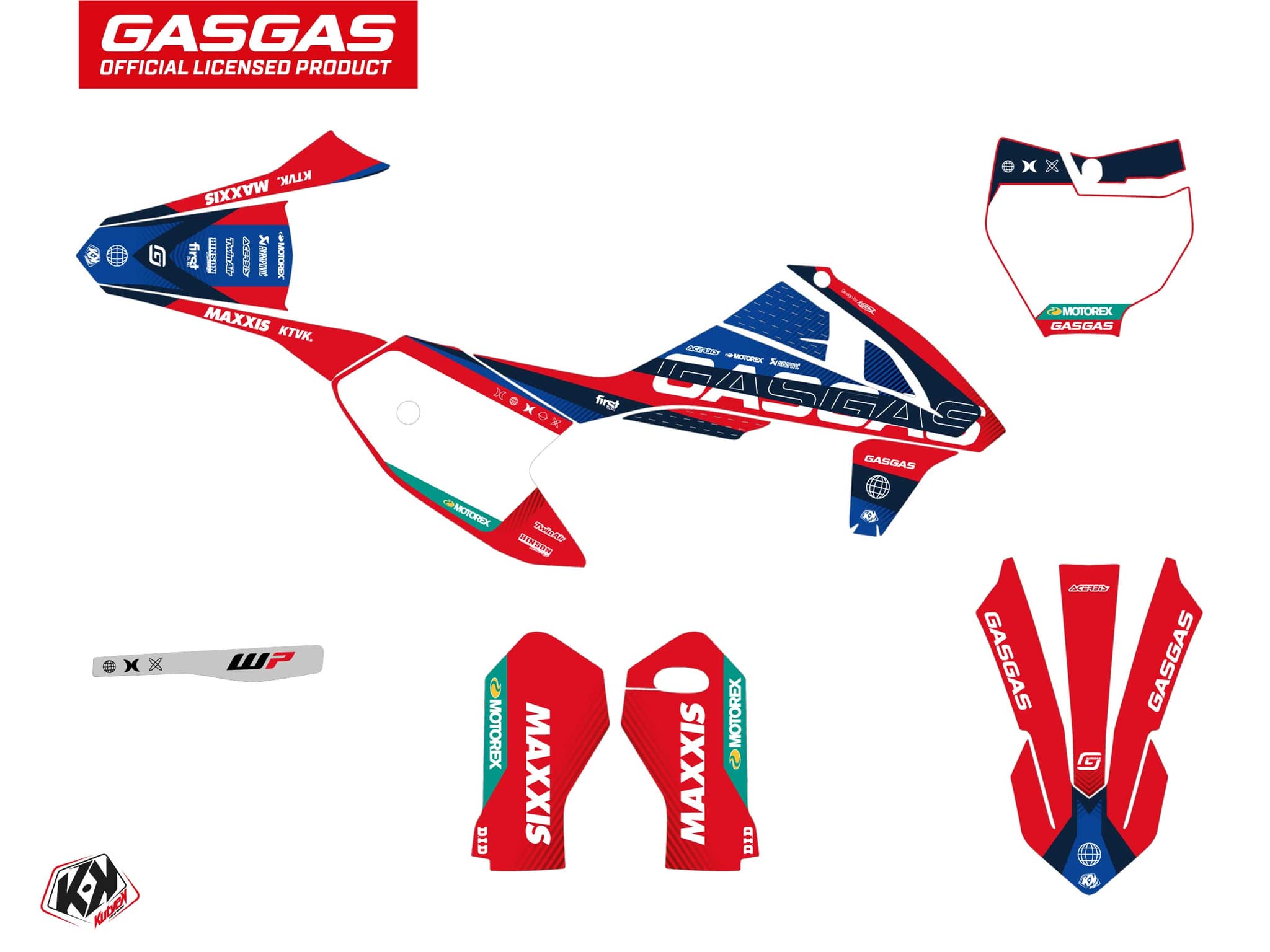 kit de decoración motocross gasgas mc 50 kanyon rojo | GASGAS | Kutvek - View 2