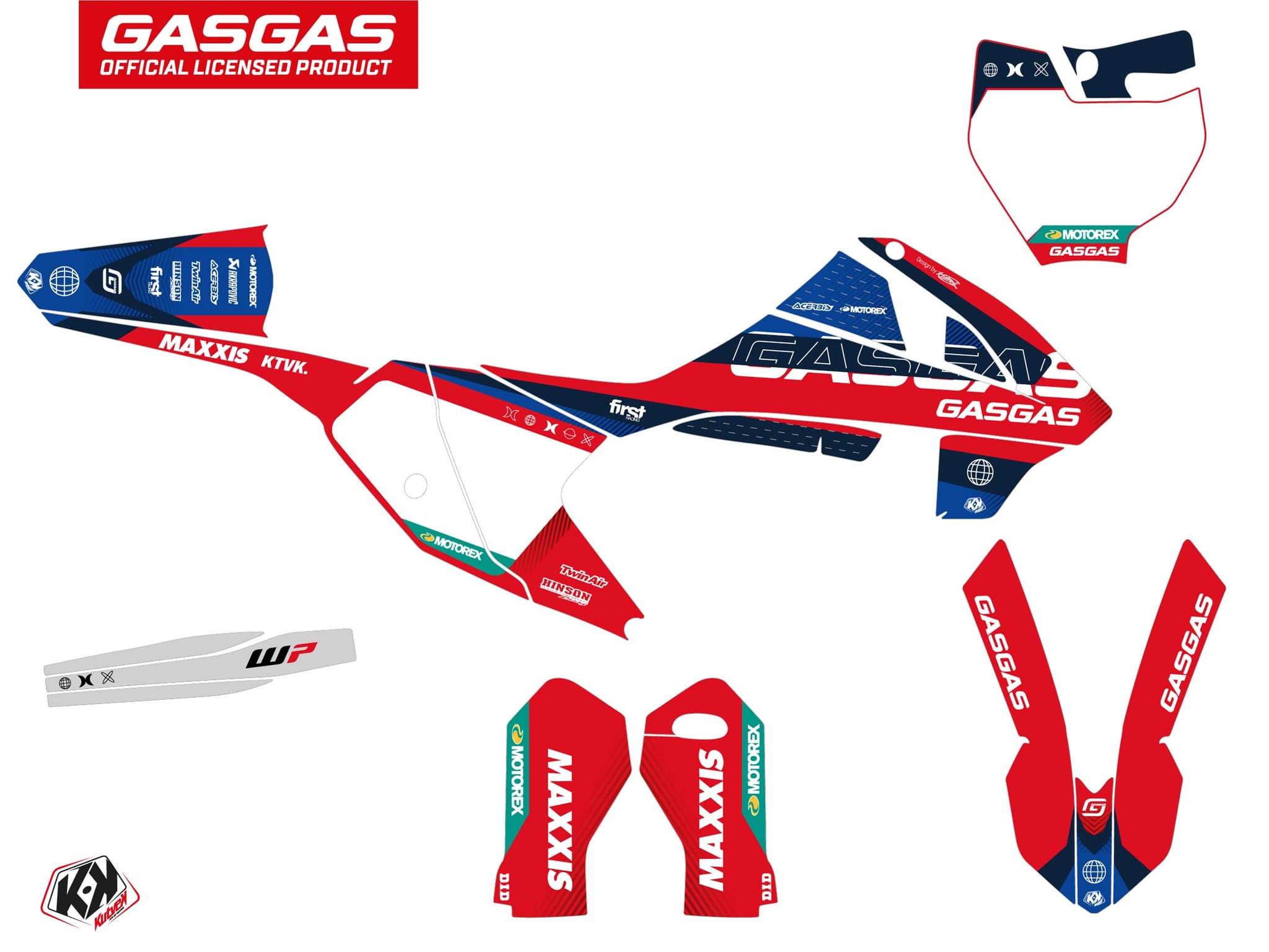 kit graphique motocross gasgas mc 65 kanyon rouge | GASGAS | Kutvek - View 2