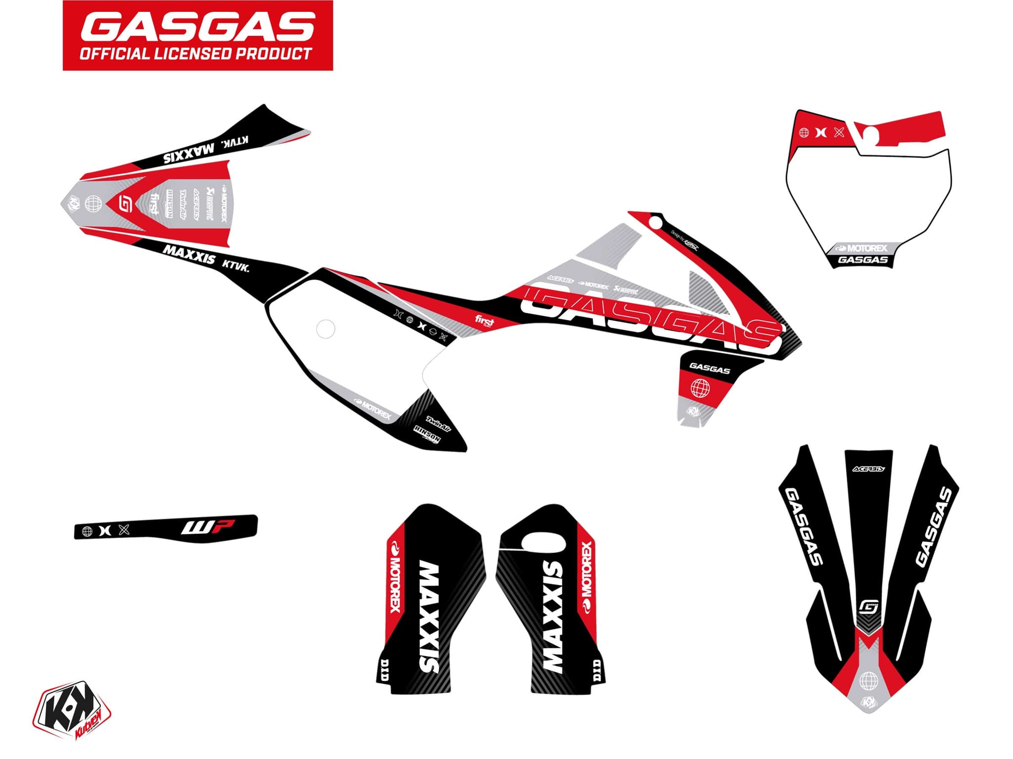 deko-set moto-cross gasgas mc-e 5 kanyon schwarz | GASGAS | Kutvek - View 2