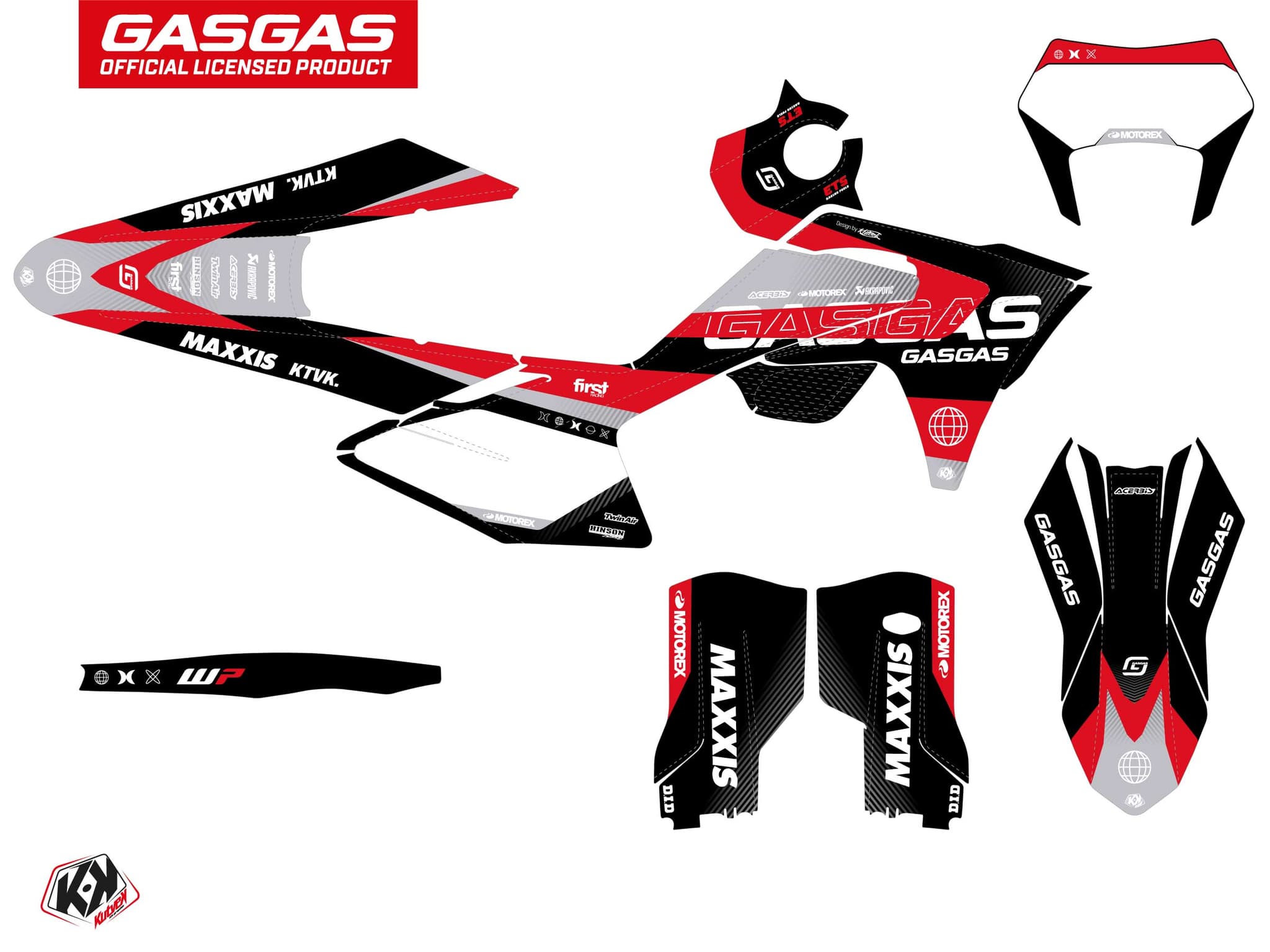 kit graphique motocross gasgas ec kanyon noir | GASGAS | Kutvek - View 2