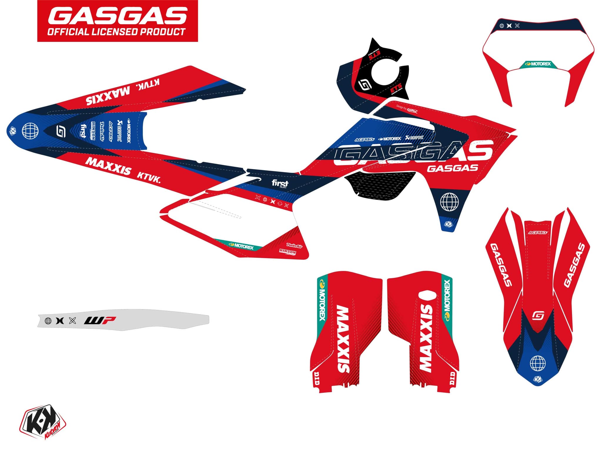 dirt bike gasgas ec kanyon red  graphic kit | GASGAS | Kutvek - View 2