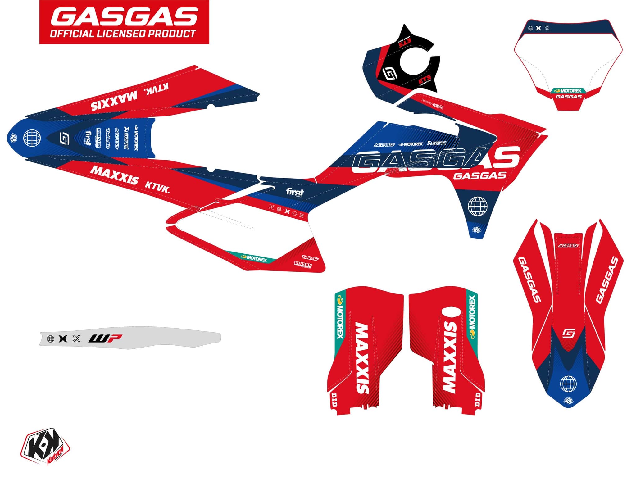 kit graphique motocross gasgas ex 350 f kanyon rouge | GASGAS | Kutvek - View 2
