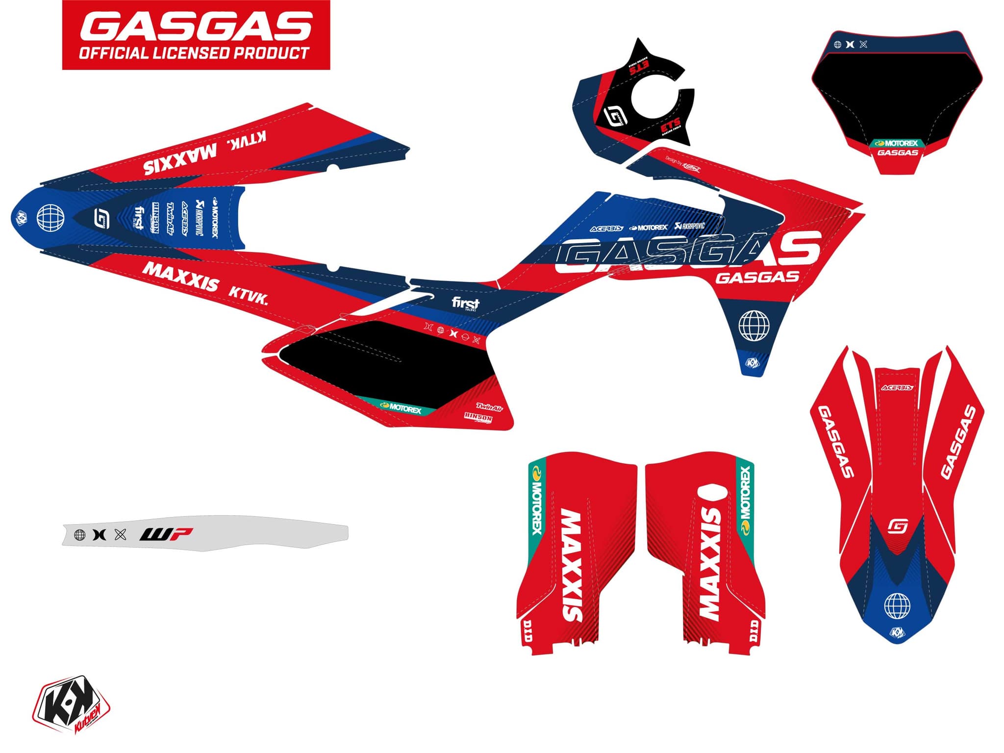 deko-set moto-cross gasgas mc 250 f kanyon rot | GASGAS | Kutvek - View 2