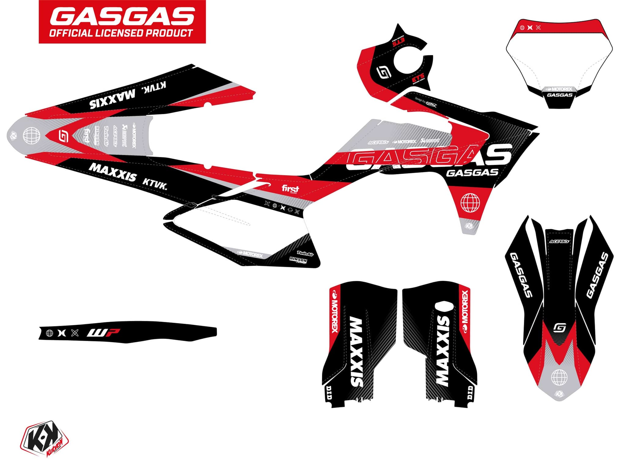 kit graphique motocross gasgas mc 450 f kanyon noir | GASGAS | Kutvek - View 2