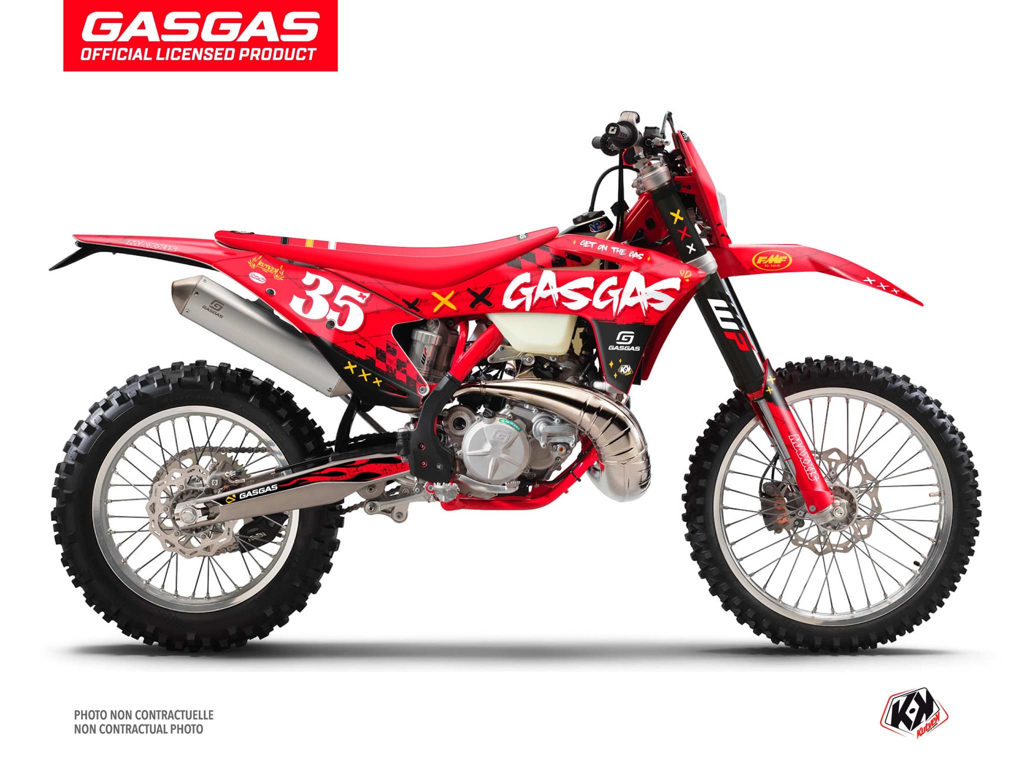 kit graphique motocross gasgas ecf kartel rouge  