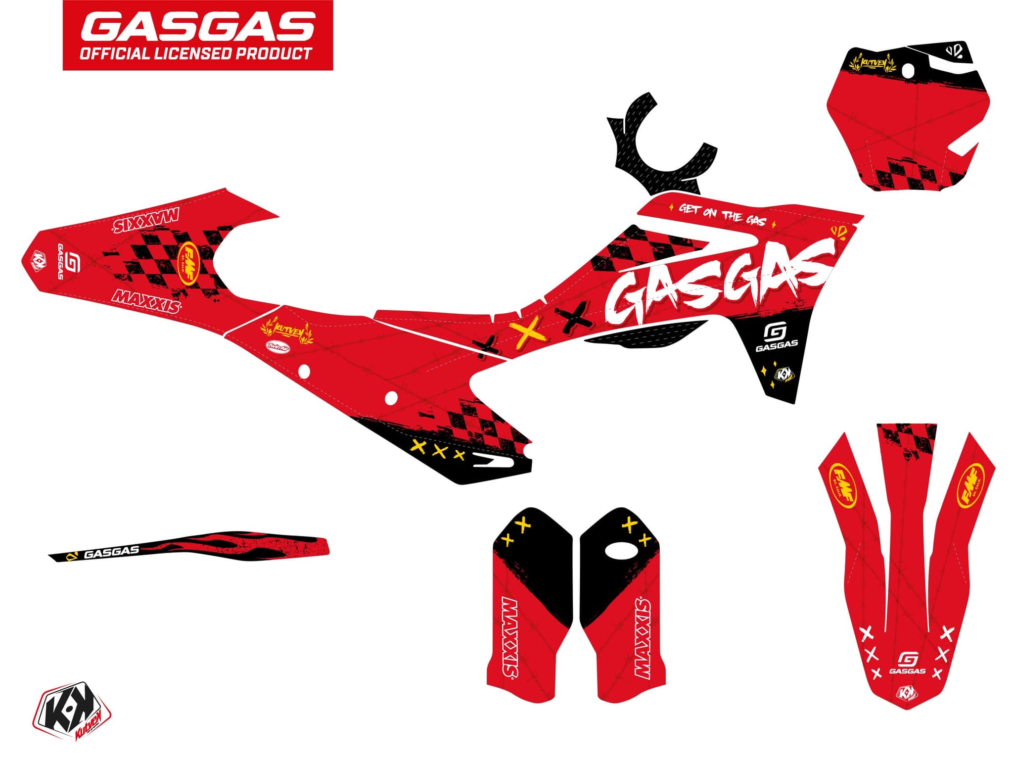 kit graphique motocross gasgas ex 350 f kartel rouge | GASGAS | Kutvek - View 2