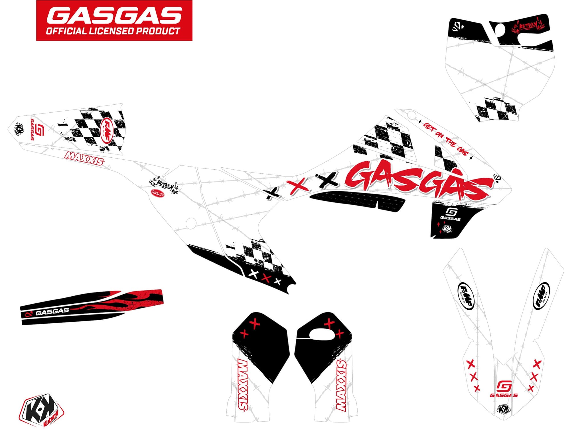 deko-set moto-cross gasgas mc 65 kartel weiß | GASGAS | Kutvek - View 2