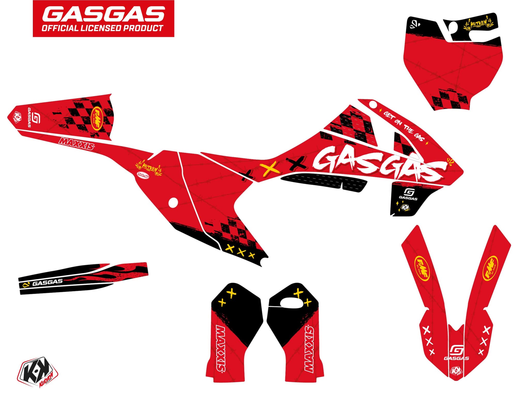 deko-set moto-cross gasgas mc 65 kartel rot | GASGAS | Kutvek - View 2