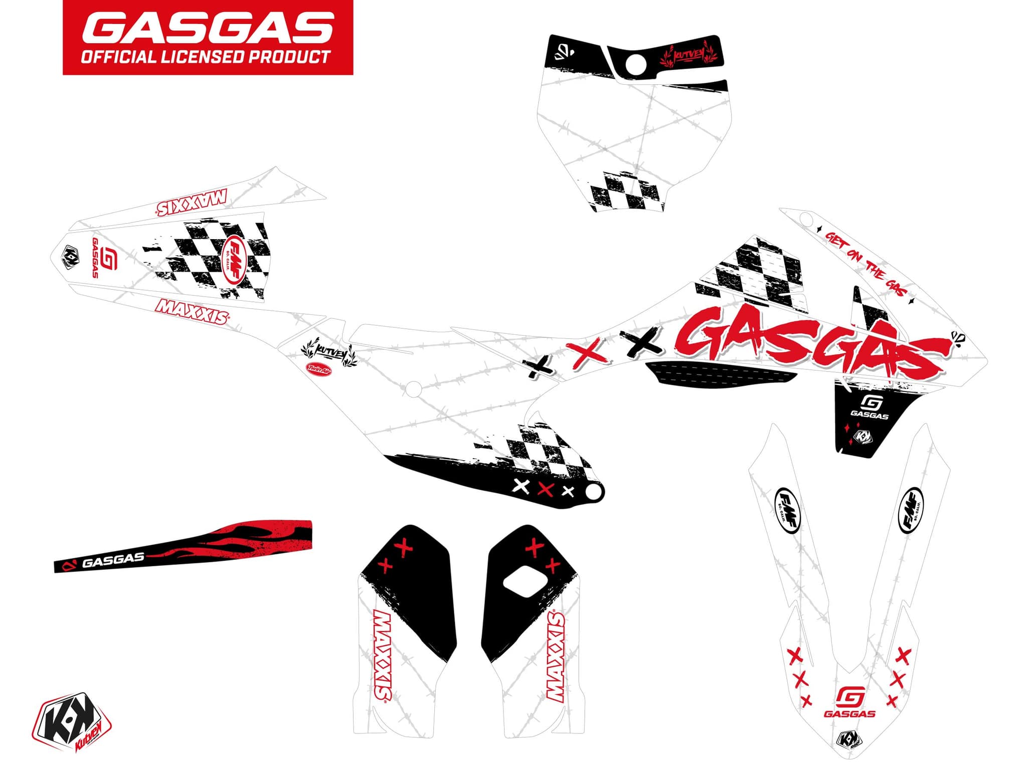 deko-set moto-cross gasgas mc 85 kartel weiß | GASGAS | Kutvek - View 2