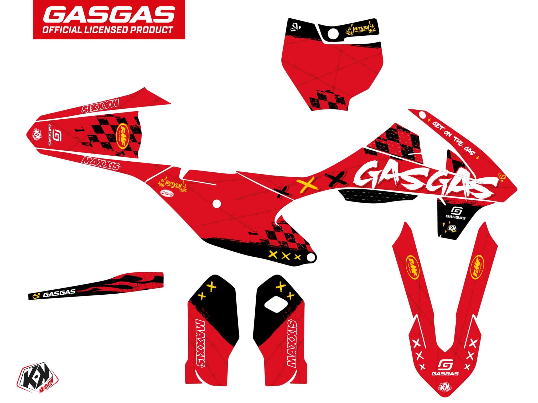 deko-set moto-cross gasgas mc 85 kartel rot | GASGAS | Kutvek - View 2