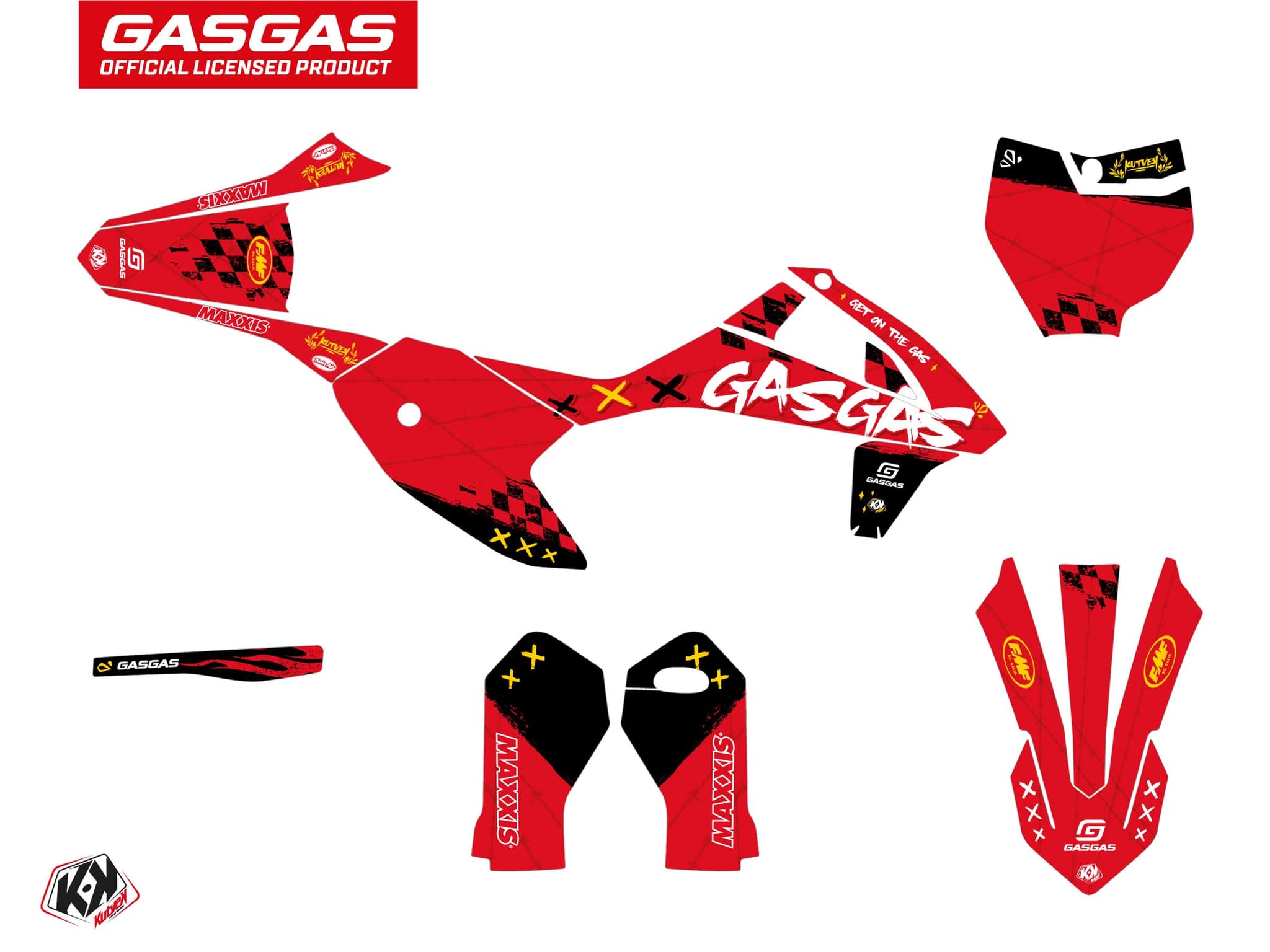 deko-set moto-cross gasgas mc-e 5 kartel rot | GASGAS | Kutvek - View 2