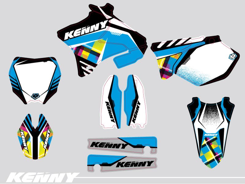 Yamaha 125 YZ Dirt Bike Kenny Graphic Kit | 125 YZ | Kutvek - View 2