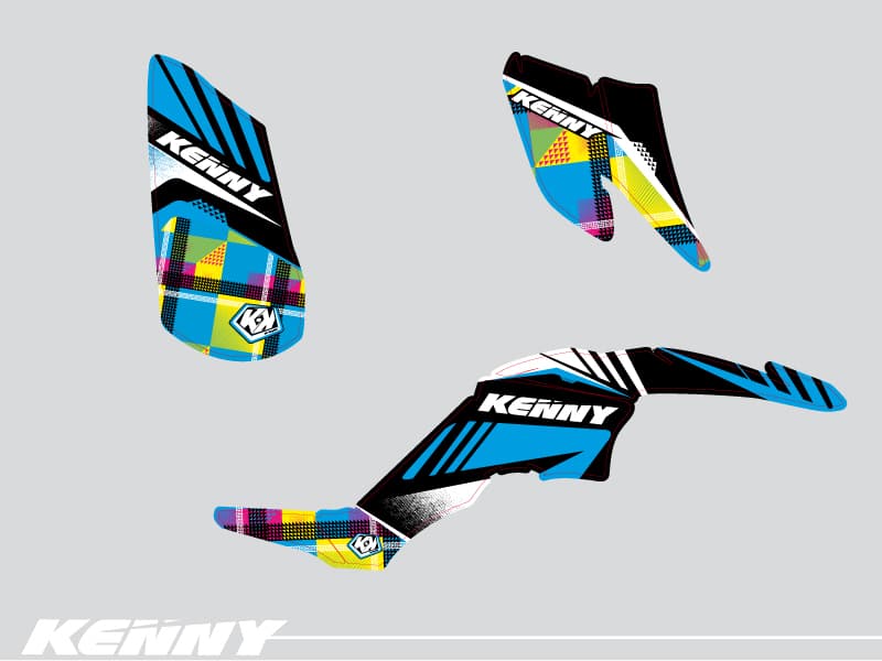 Yamaha 350 Raptor ATV Kenny Graphic Kit Blue | Yamaha | Kutvek - View 2