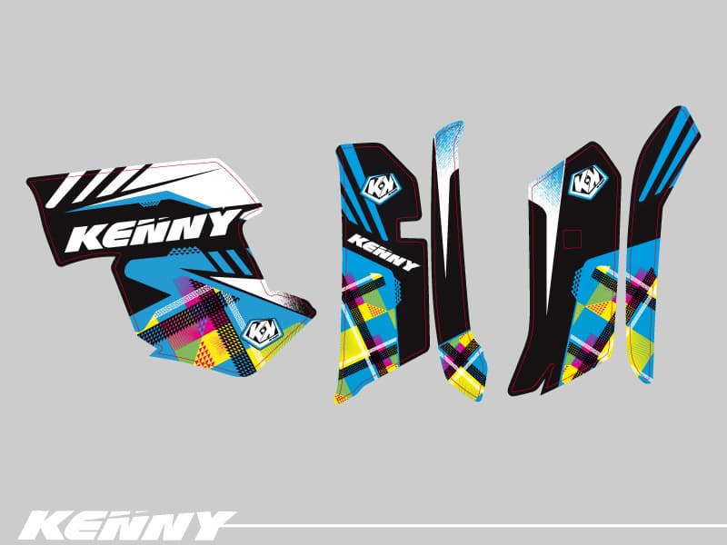 Kit graphique Quad Kenny Yamaha 550-700 Grizzly Bleu | Yamaha | Kutvek - View 2