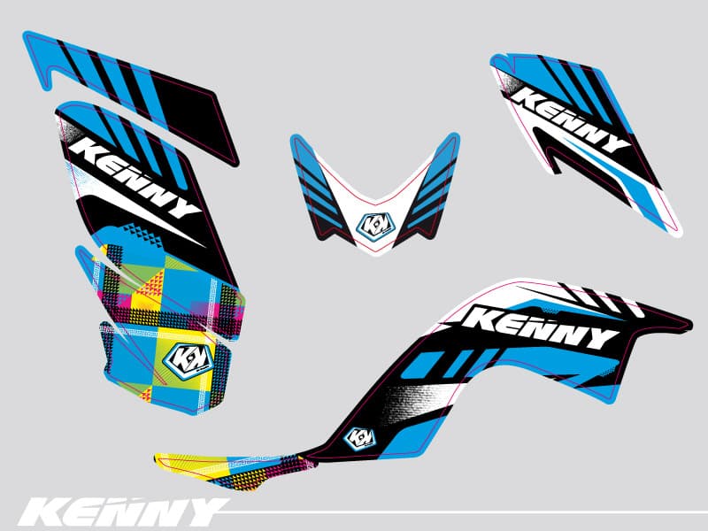 Yamaha 700 Raptor ATV Kenny Graphic Kit Blue | Yamaha | Kutvek - View 2