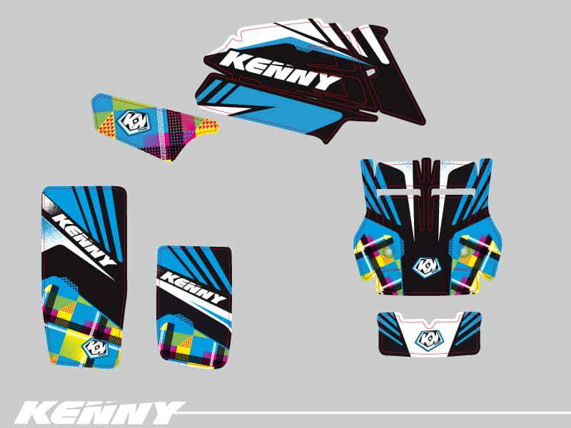 Kit graphique Quad Kenny Yamaha Banshee Bleu | Yamaha | Kutvek - View 2