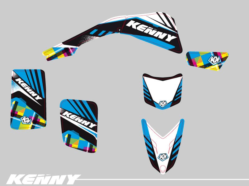 kit graphique quad yamaha blaster 200 kenny bleu | Yamaha | Kutvek - View 2
