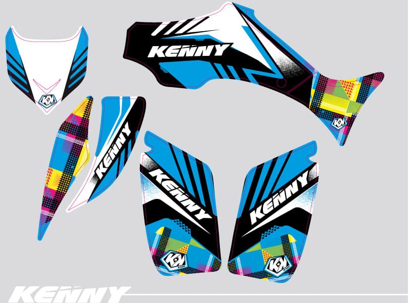 kit graphique quad yamaha wolverine 350 kenny bleu | Yamaha | Kutvek - View 2