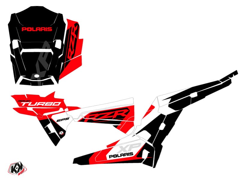 Polaris RZR 1000 Turbo UTV Key Graphic Kit Red | Polaris | Kutvek - View 2