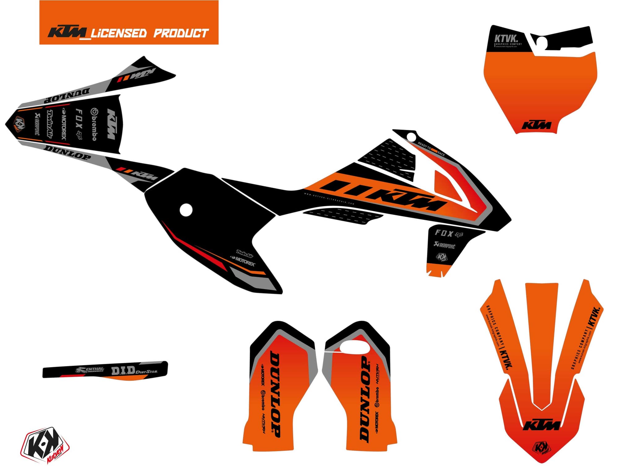 deko-set moto-cross keystone ktm 50 sx schwarz | KTM | Kutvek - View 2