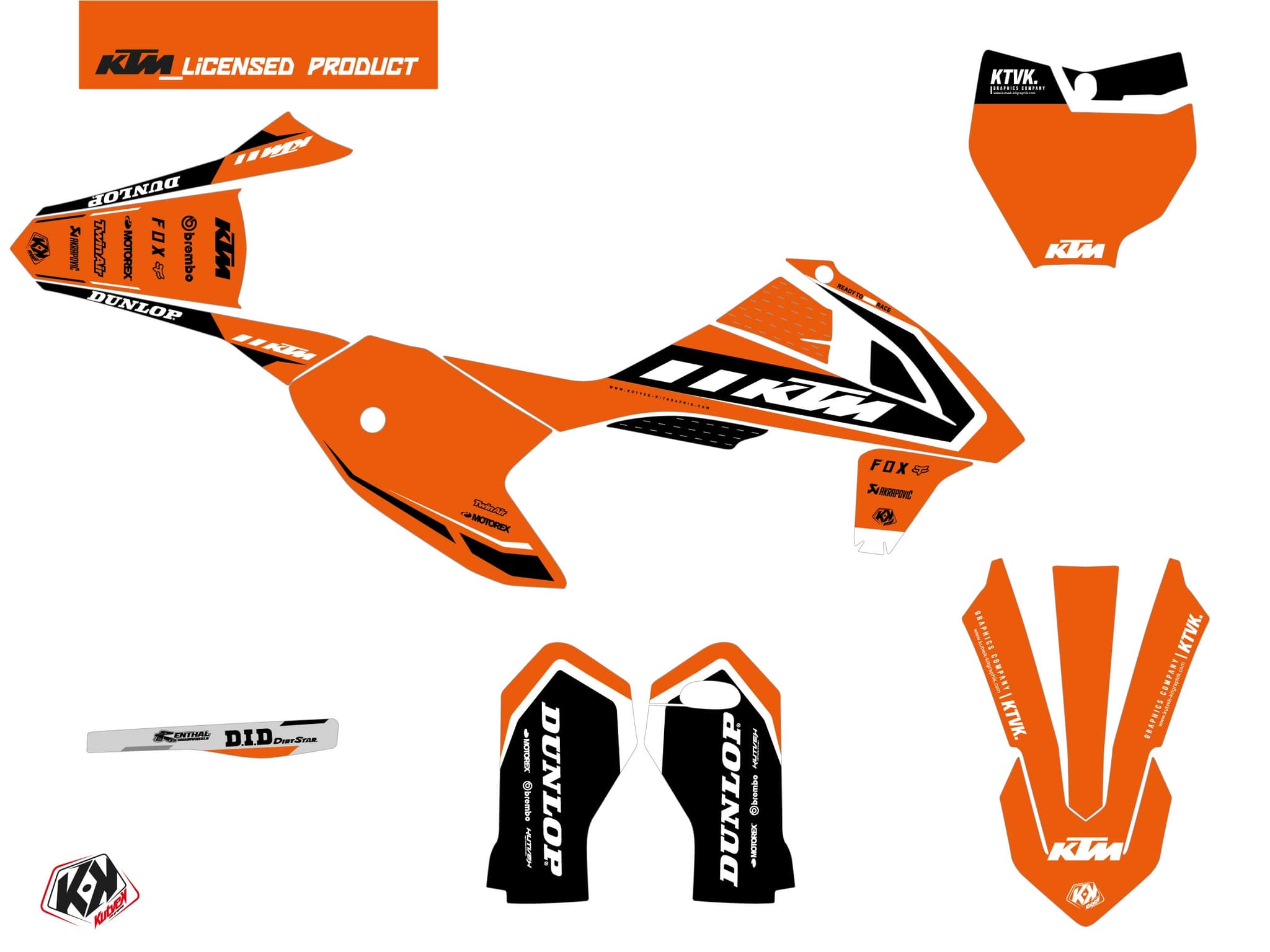 deko-set moto-cross keystone ktm 50 sx orange | KTM | Kutvek - View 2