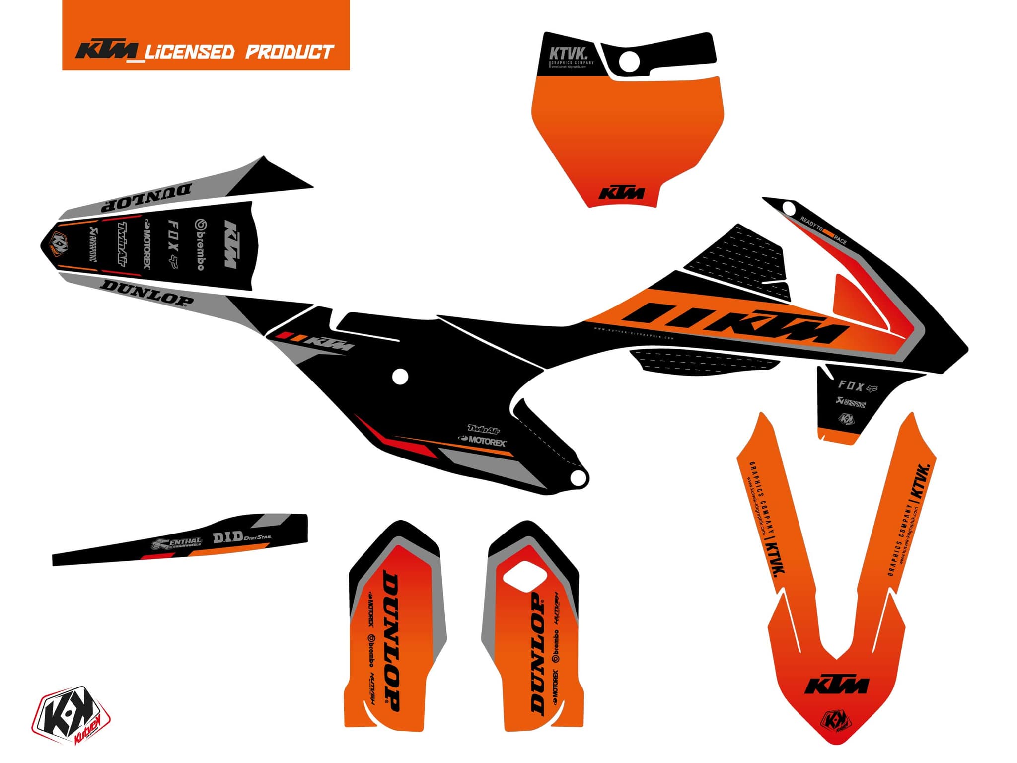 deko-set moto-cross keystone ktm 85 sx schwarz | KTM | Kutvek - View 2