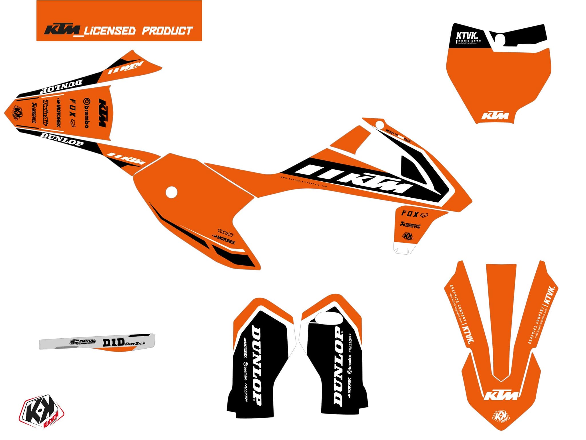 deko-set moto-cross keystone ktm sx-e 5 orange | SX-E 5 | Kutvek - View 2