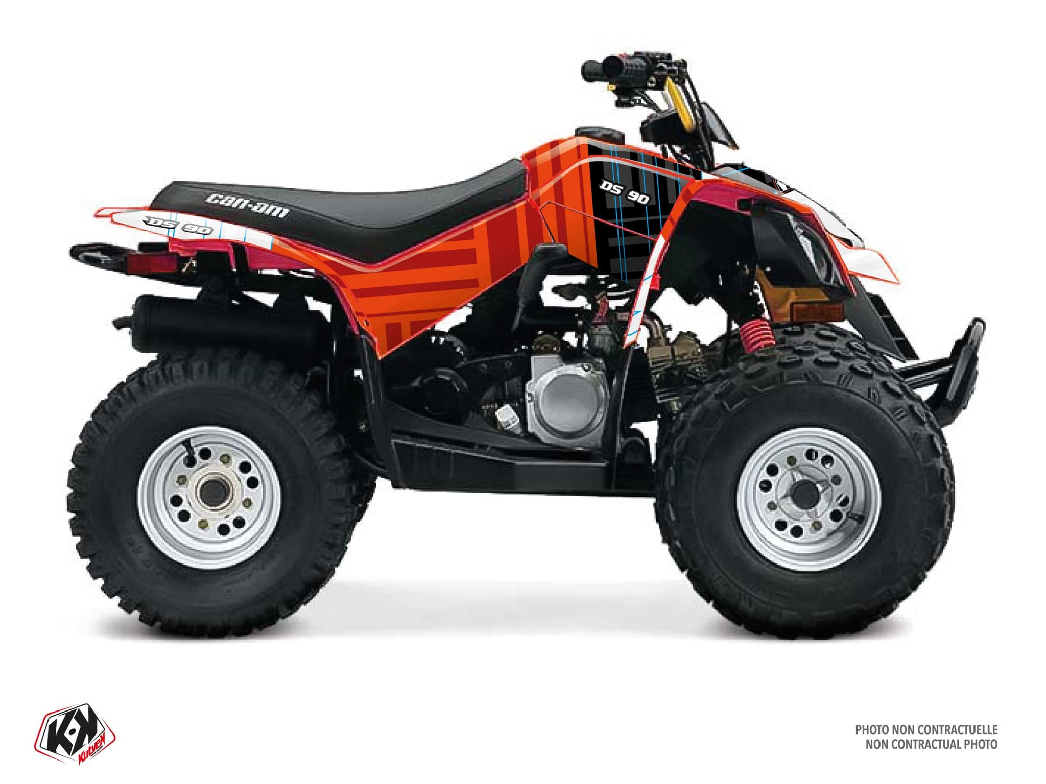ATV CAN-AM DS 90 KINETIK Red graphic kit