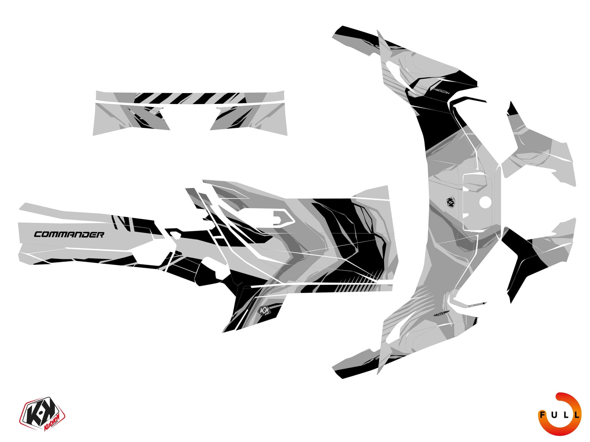 Kit graphique SSV CAN-AM COMMANDER KLIFF Gris | Can am | Kutvek - View 3