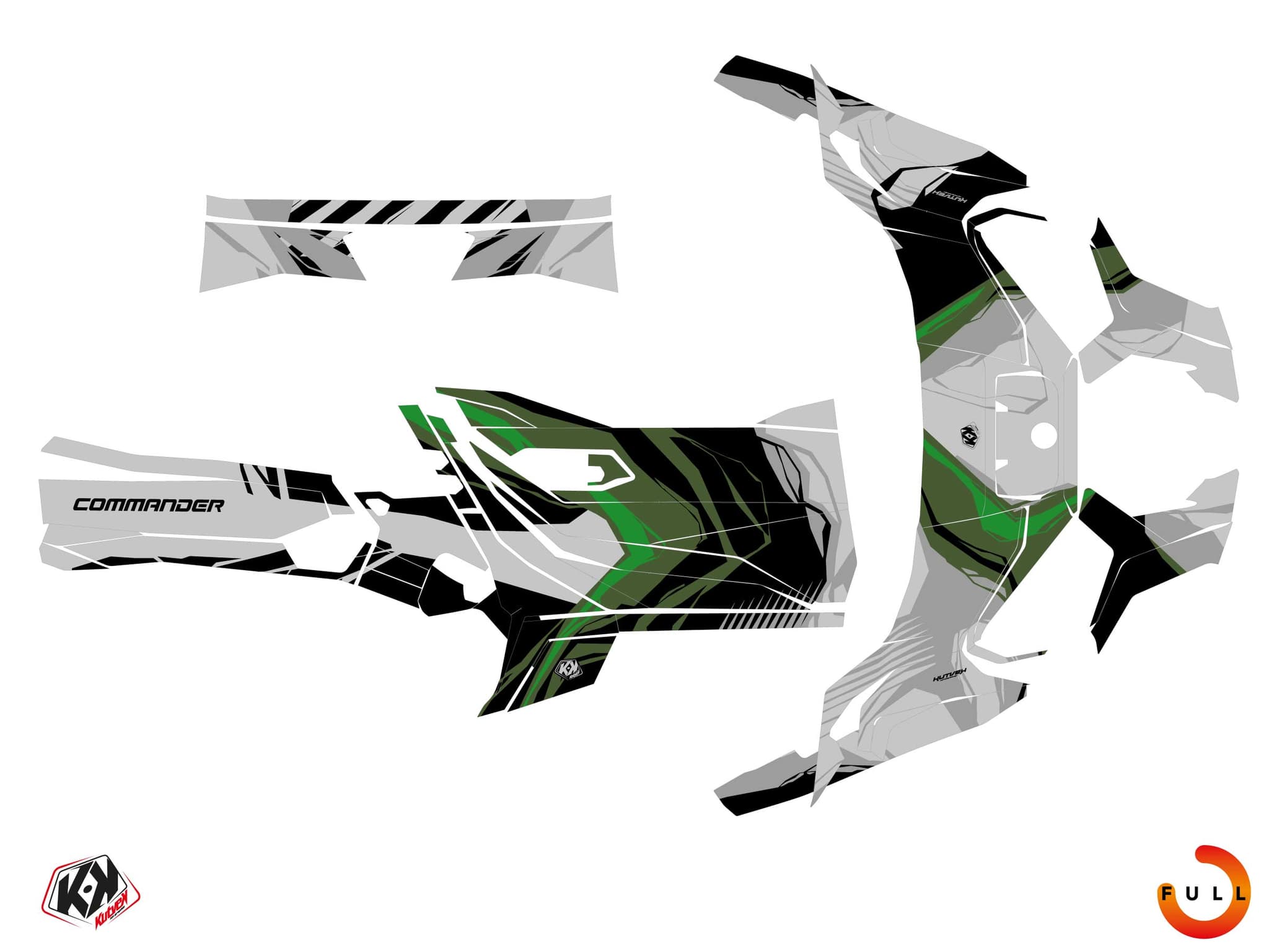 Kit graphique SSV CAN-AM COMMANDER KLIFF Vert | Can am | Kutvek - View 3
