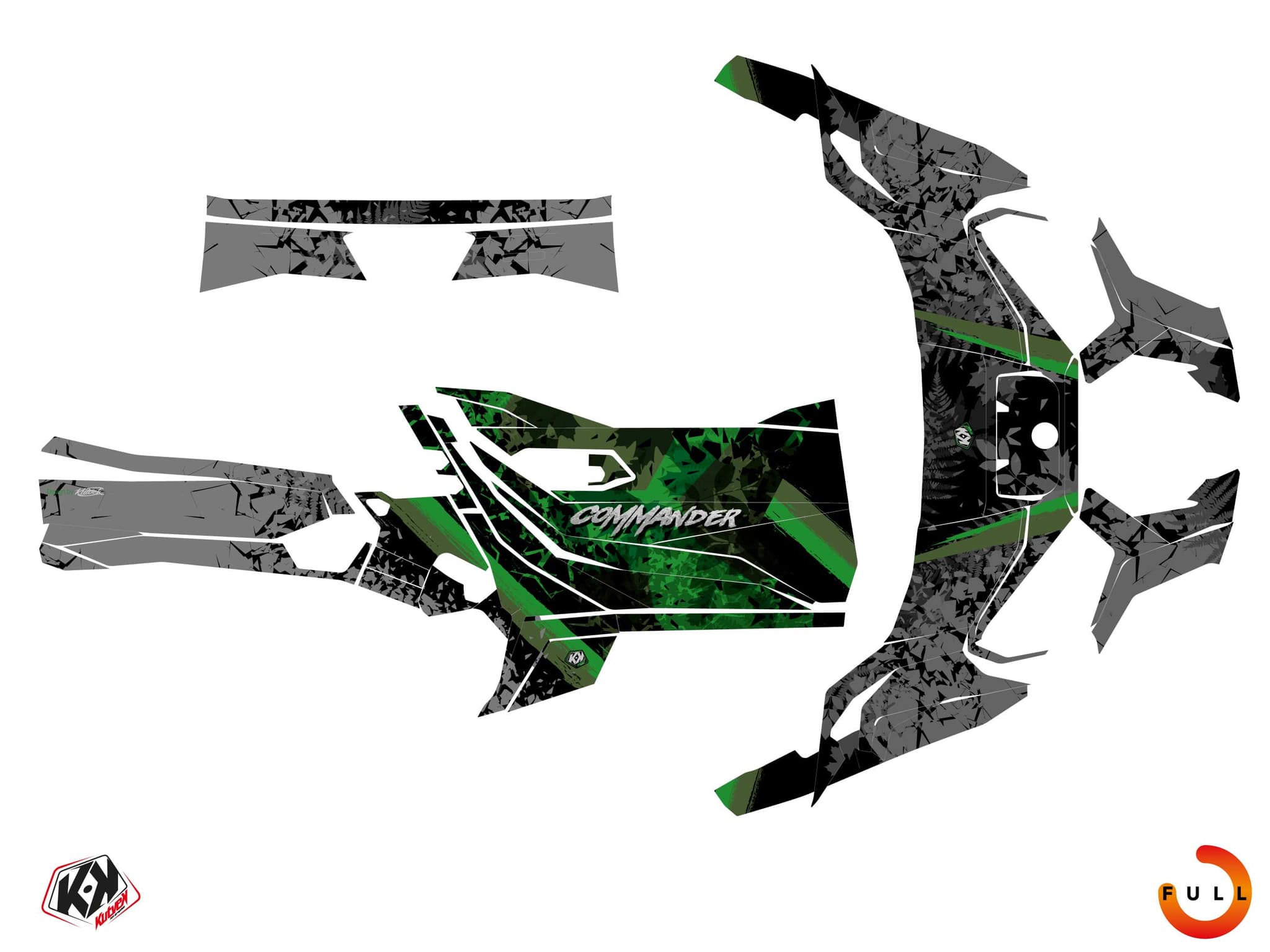 UTV CAN-AM COMMANDER LEAF Green graphic kit | Can am | Kutvek - View 3