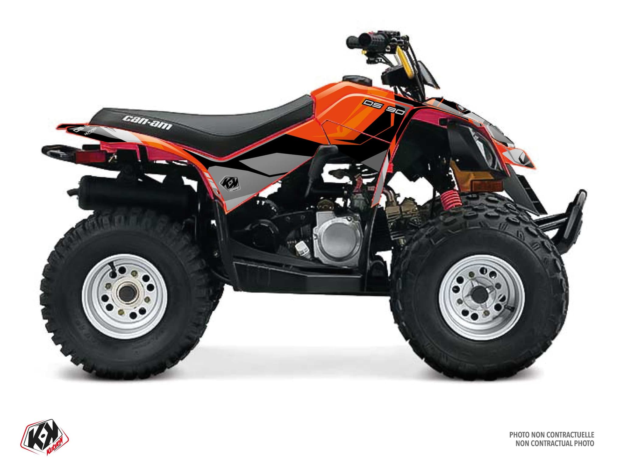 ATV CAN-AM DS 90 KLIFF Red graphic kit