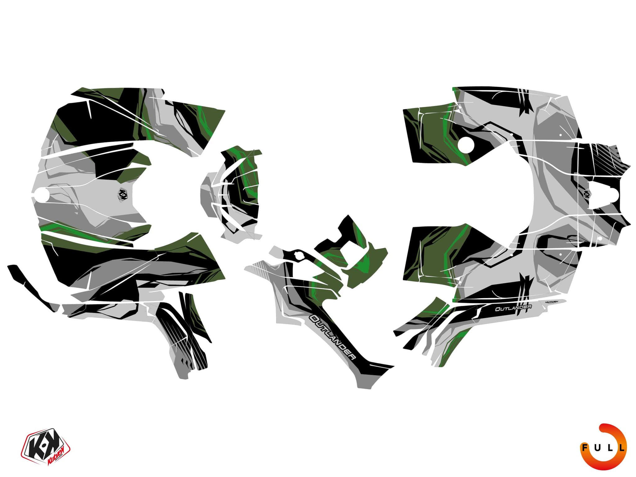 Kit graphique Quad CAN-AM OUTLANDER 1000 R KLIFF Vert | Can am | Kutvek - View 3