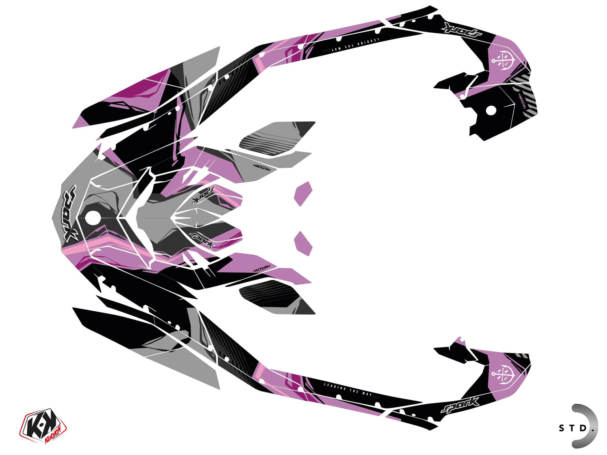 Kit graphique Jet-Ski Kliff Seadoo Spark Rose | Seadoo | Kutvek - View 2