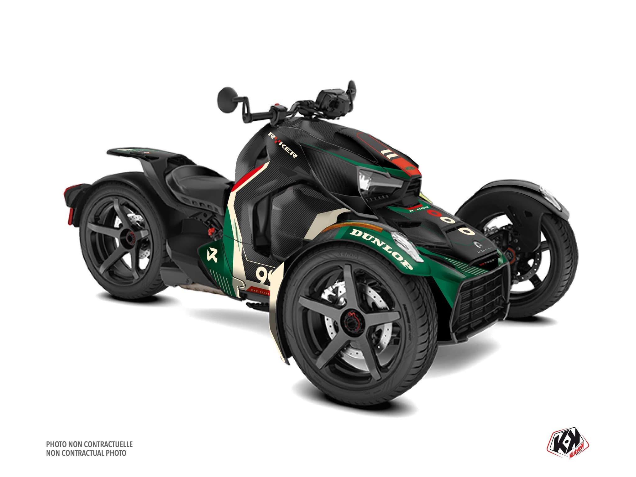 kit graphique  klover vert hybride can-am ryker 900 sport