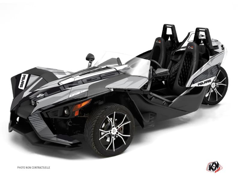 kit graphique  knight gris hybride polaris slingshot