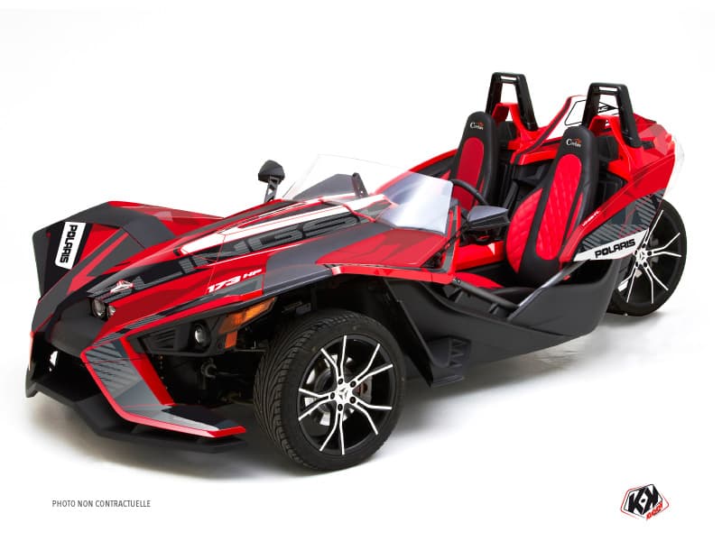 kit graphique  knight rouge hybride polaris slingshot