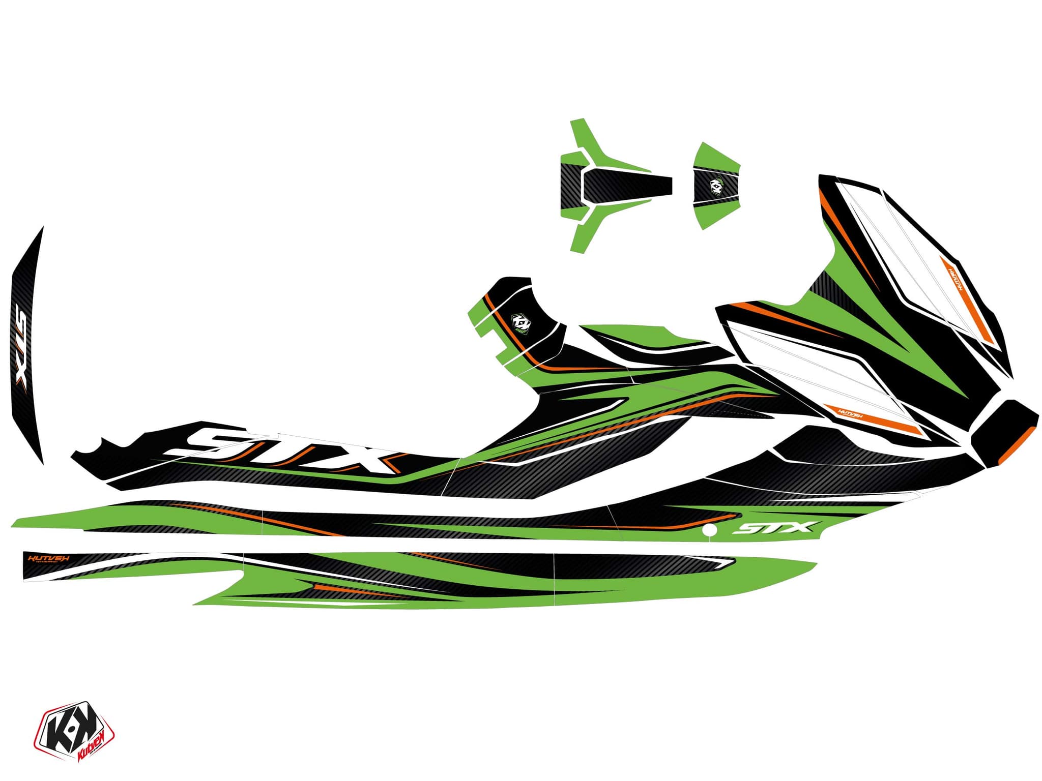 deko-set jetski kawasaki stx 160 koast grün | Kawasaki | Kutvek - View 2