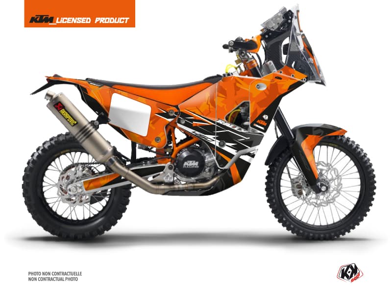 Kit graphique Motocross Kombat KTM 450 Rally Orange