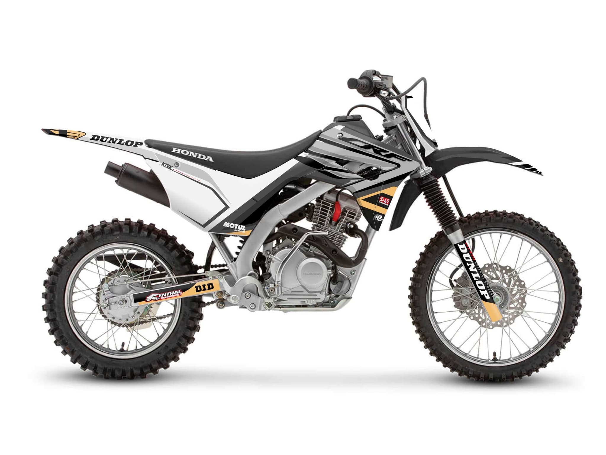 kit graphique motocross honda crf 125 f kondor gris  