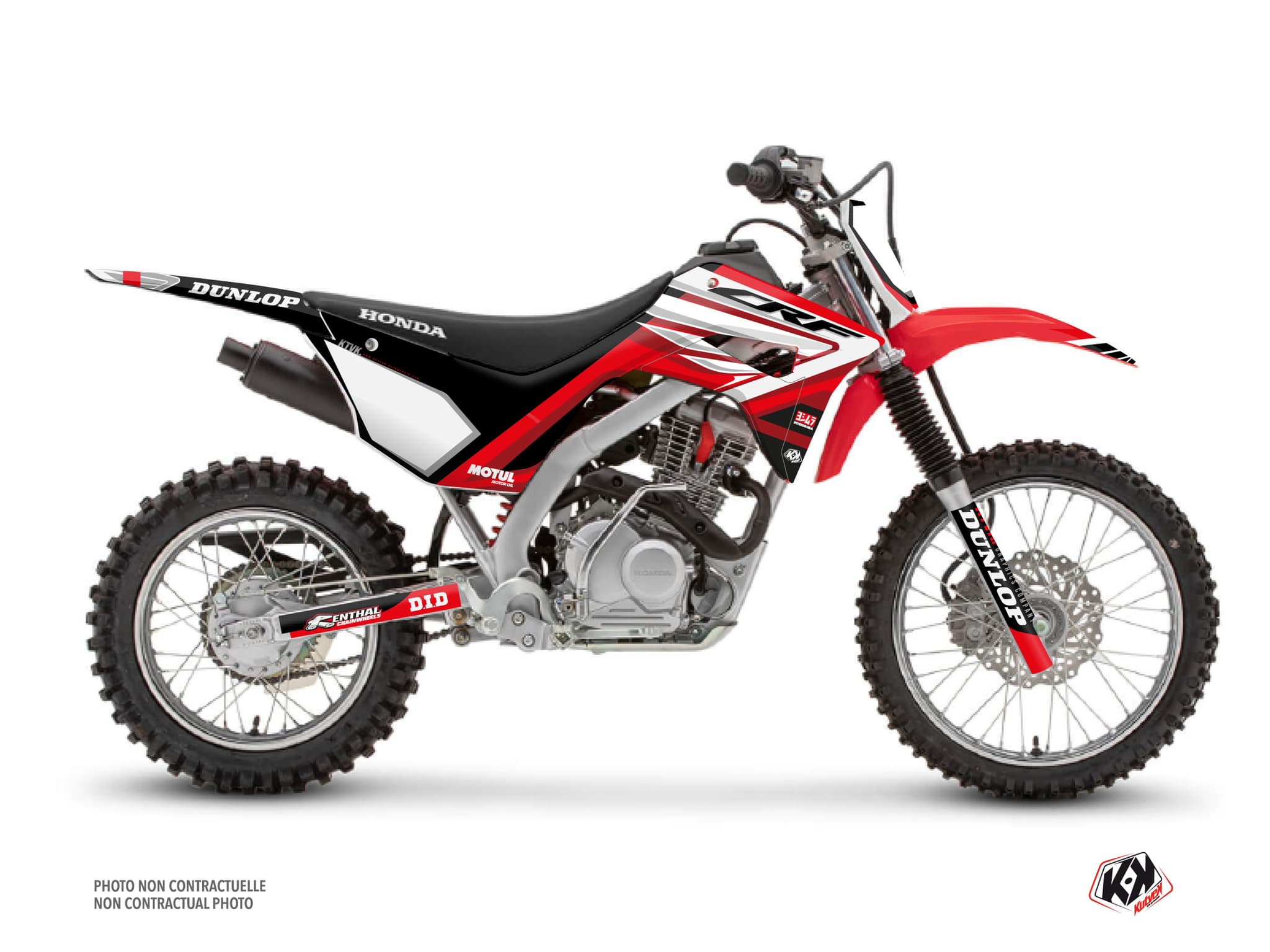 kit graphique motocross honda crf 125 f kondor rouge  
