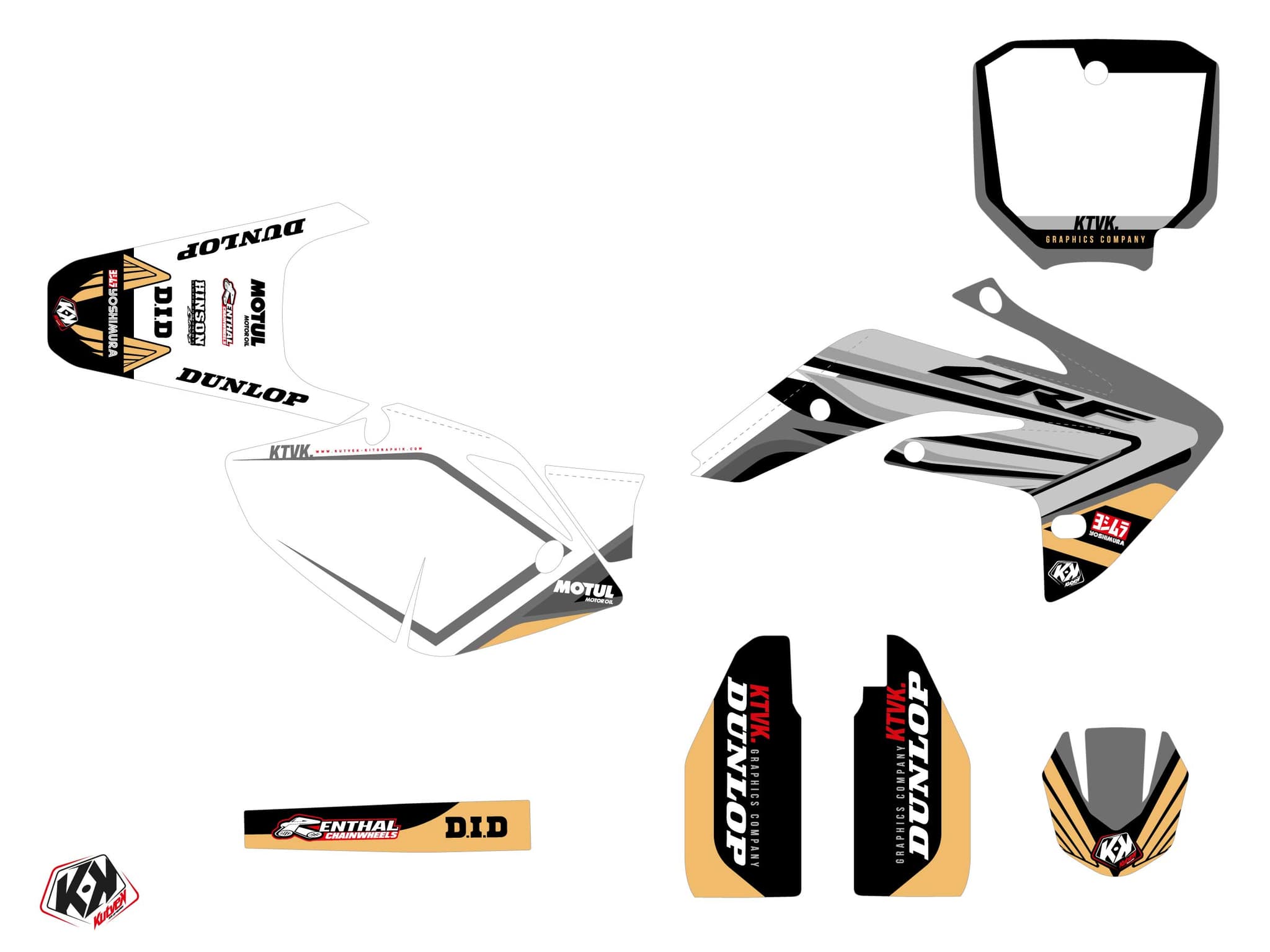 kit graphique motocross honda crf 150 r kondor gris | Honda | Kutvek - View 2