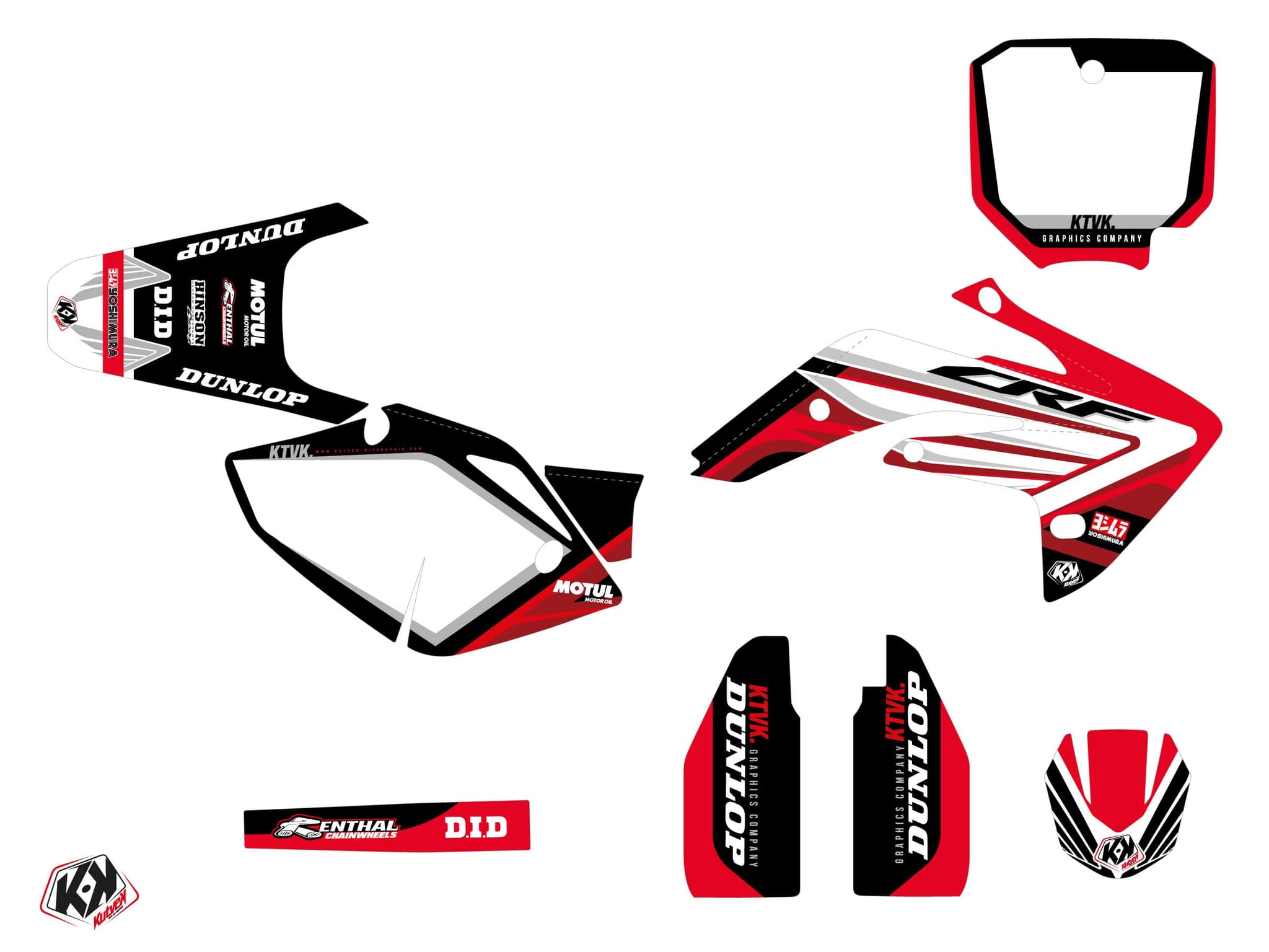 kit graphique motocross honda crf 150 r kondor rouge | Honda | Kutvek - View 2