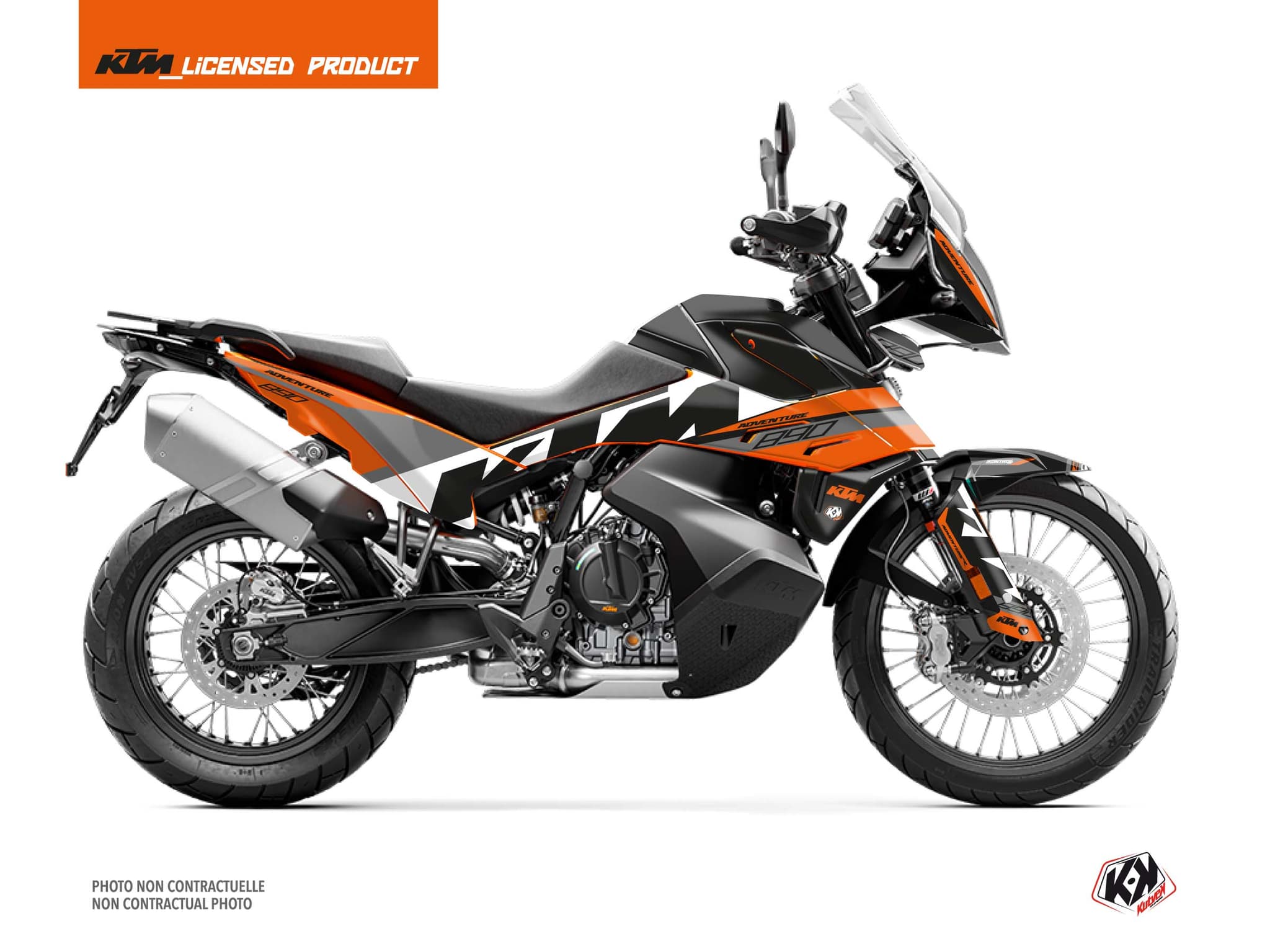 kit graphique moto ktm adventure 890 kontrol orange  