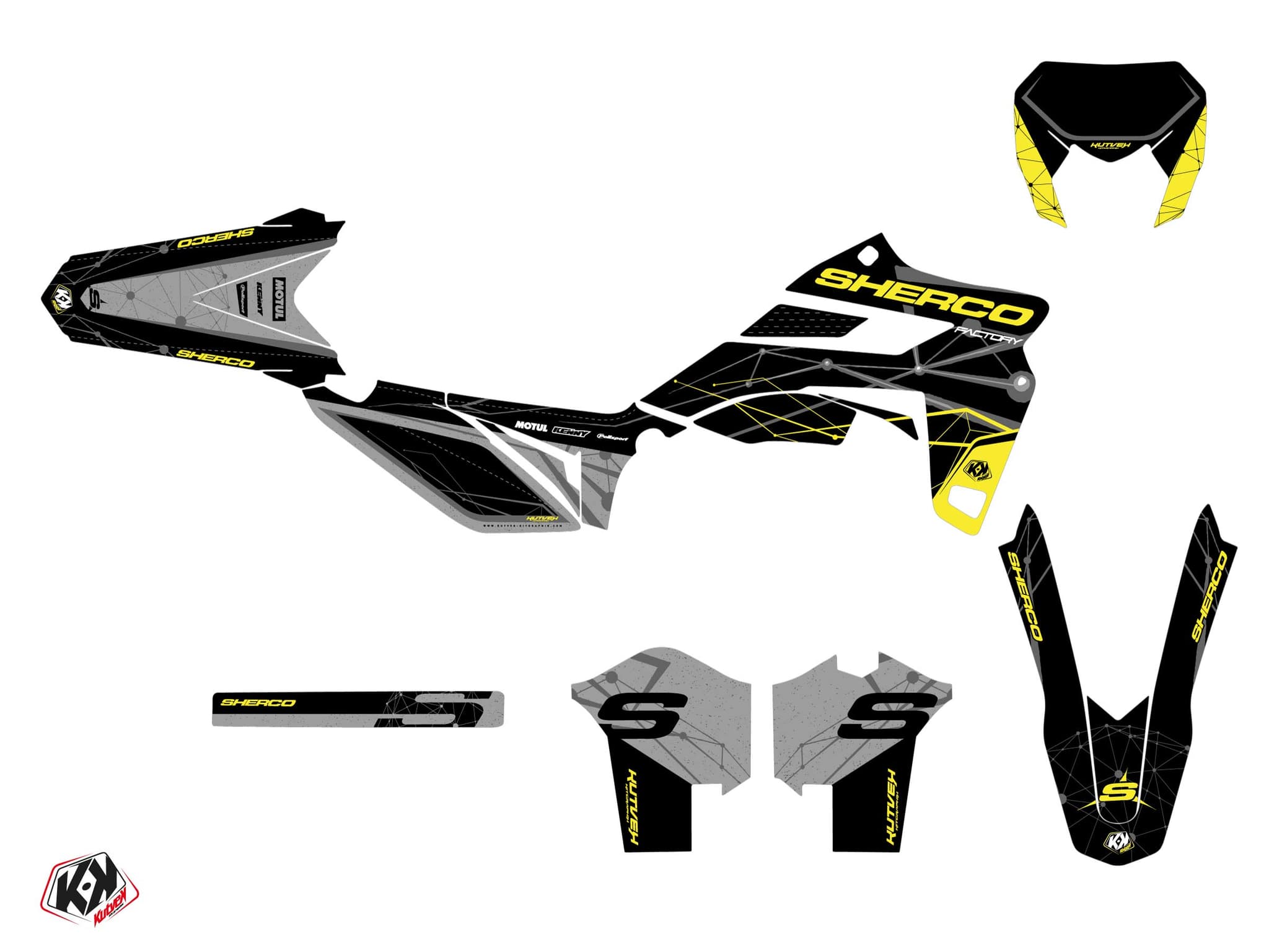 kit graphique 50cc kosmos sherco se 50 noir | Sherco | Kutvek - View 2