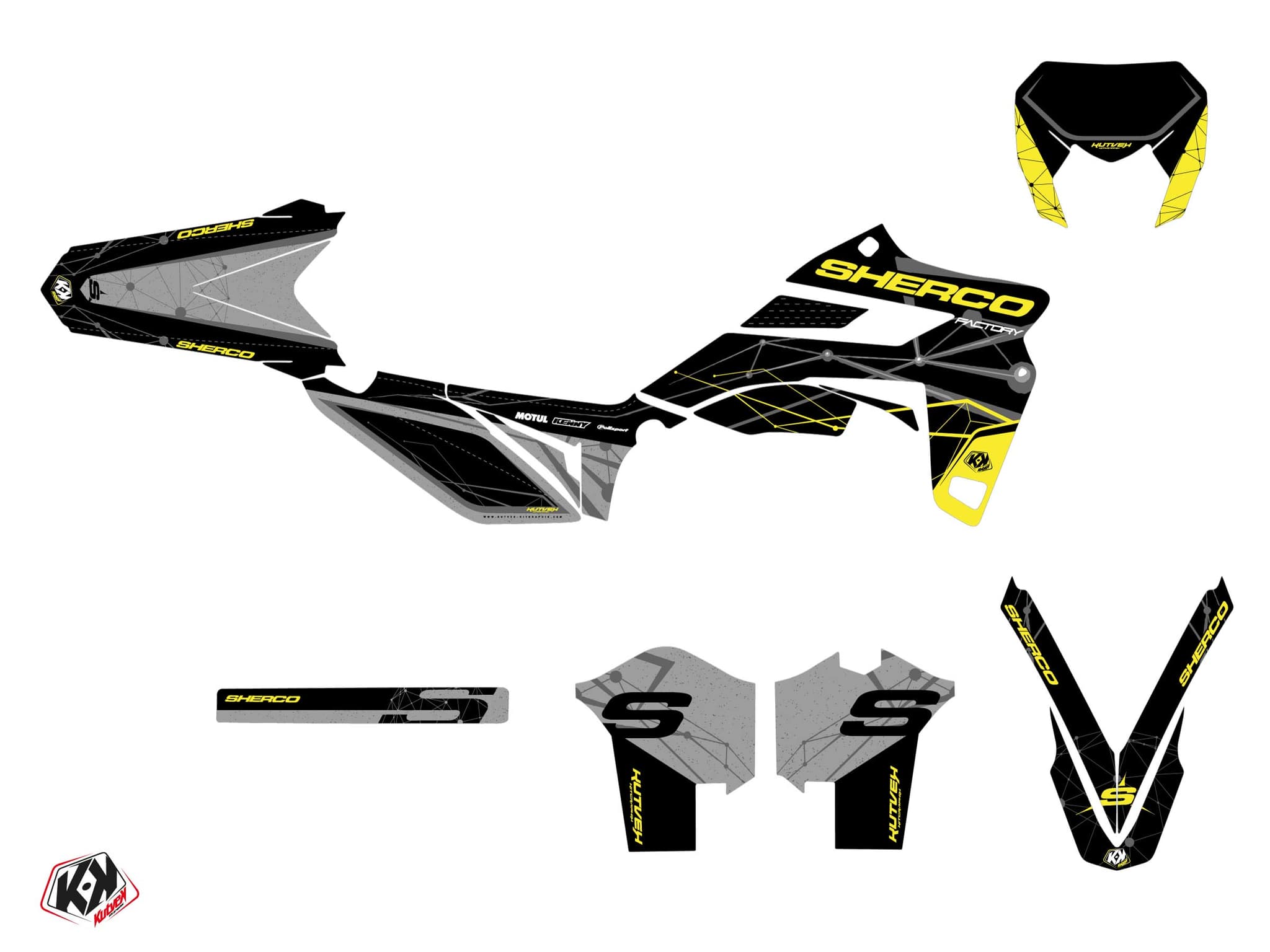 kit graphique 50cc kosmos sherco sm 50 noir | Sherco | Kutvek - View 2
