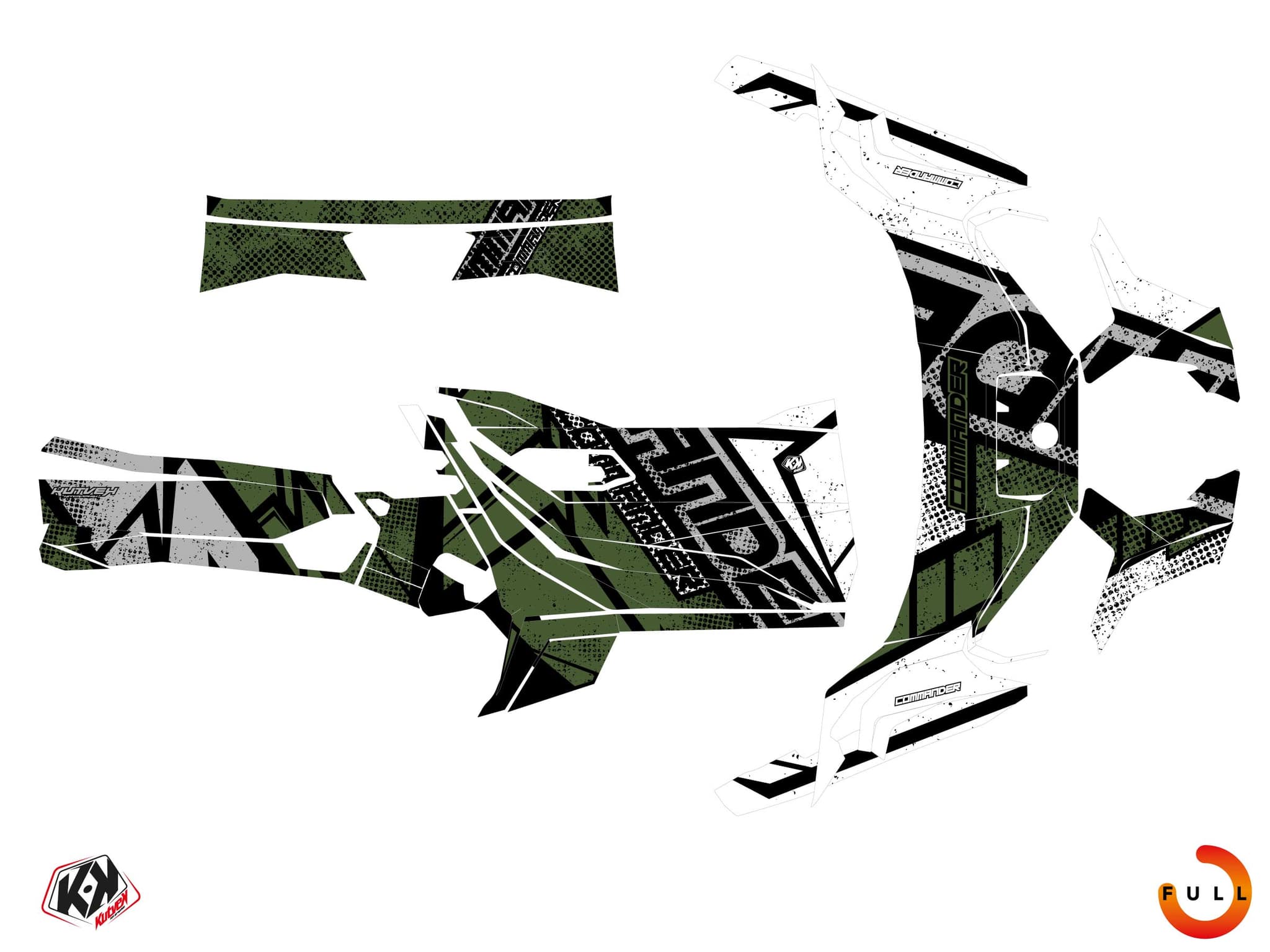 Kit graphique SSV CAN-AM COMMANDER KRAFT Vert | Can am | Kutvek - View 3