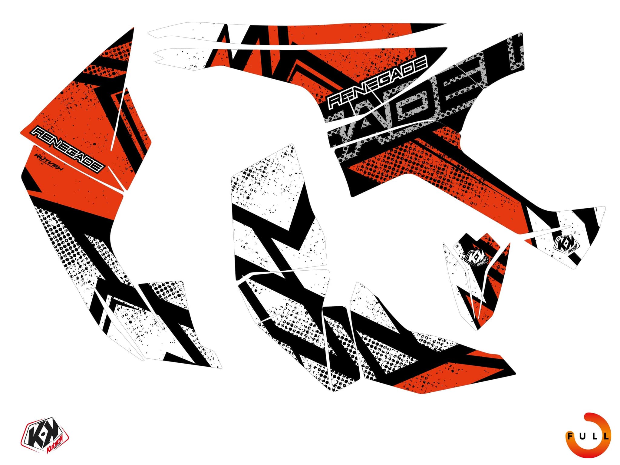 atv can-am renegade kraft red serie graphic kit | Can am | Kutvek - View 3
